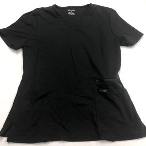 Jaanuu black v-neck scrub top